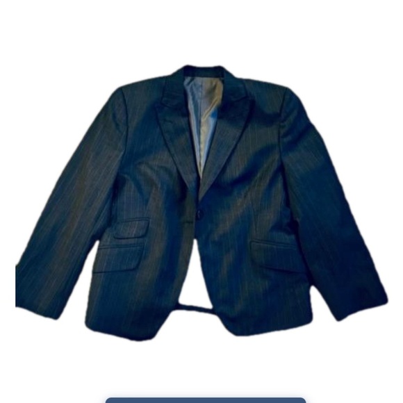 Giuseppe’s Custom Clothiers Dark Gray Pinstripe Blazer Size XS Lined - Picture 14 of 16